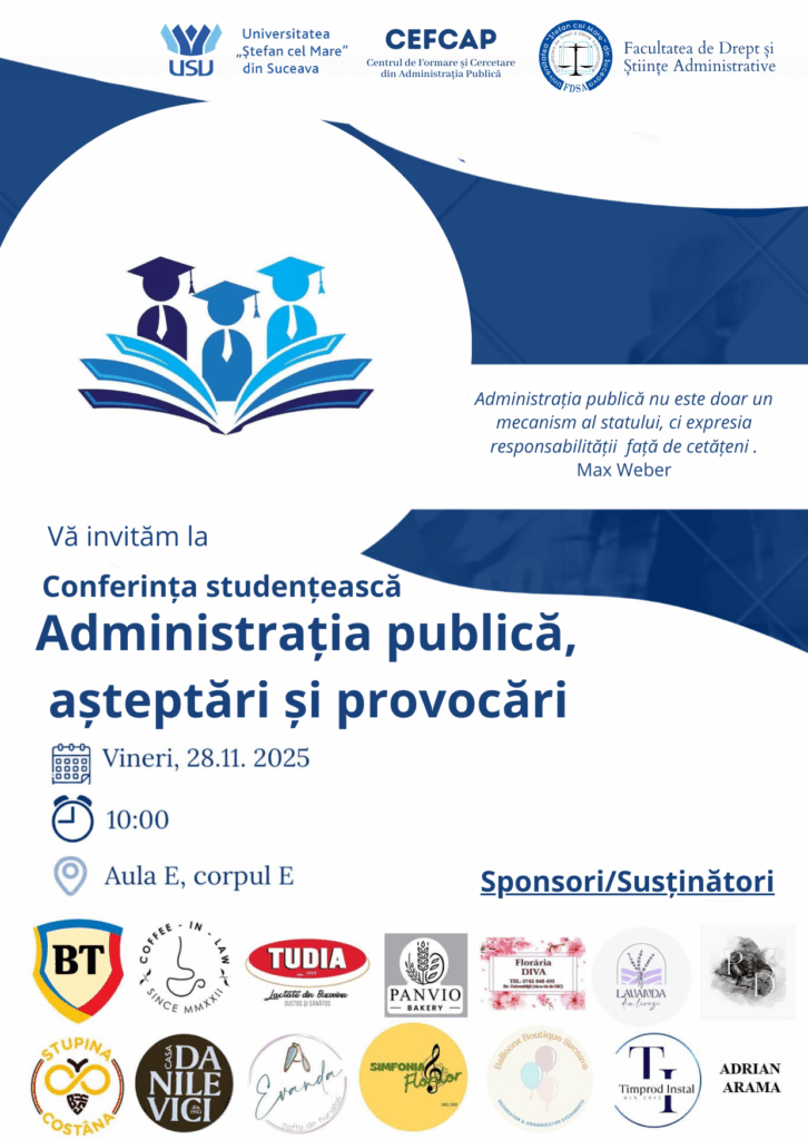 Conferință Studențească – „Administrația publică între așteptări și provocări” -  Ediția I